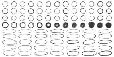 círculo linha esboço ícone dentro mão desenhado estilo. circular rabisco rabisco ilustração em isolado fundo. lápis ou caneta bolha placa o negócio conceito. vetor