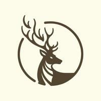 design de logotipo de cervo vetor