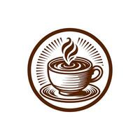 café logotipo para cafés e marcas vetor