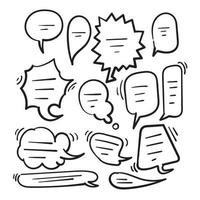 mão desenhar doodle bolha discurso ícone ilustração vetorial vetor