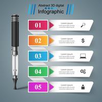 Cigarro prejudicial, víbora, fumaça, infográficos de negócios. vetor