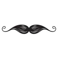 mão desenhada bigode ícone ilustração doodle estilo vetor