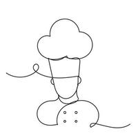 ilustração de ícone de vetor de chef doodle desenhado à mão
