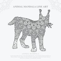 mandala animal. elementos decorativos vintage. padrão oriental, ilustração vetorial. vetor