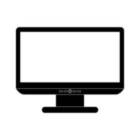 ícone do monitor do computador. ilustração de pc plano vetor