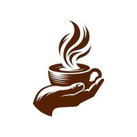 café logotipo para cafés e marcas vetor