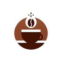 café logotipo para cafés e marcas vetor