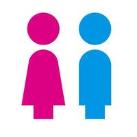 fêmea Sanitário e masculino Sanitário ícones. vetor