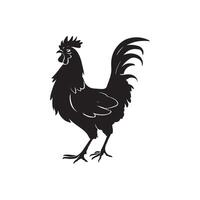 silhueta do uma galinha frango vetor
