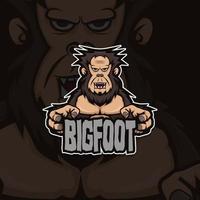 equipe de jogos para celular do vetor do logotipo do e-sport bigfoot