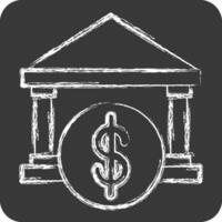 ícone empréstimo gerenciamento. relacionado para finança e imposto símbolo. giz estilo. simples Projeto ilustração vetor