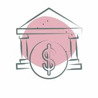 ícone empréstimo gerenciamento. relacionado para finança e imposto símbolo. cor local estilo. simples Projeto ilustração vetor