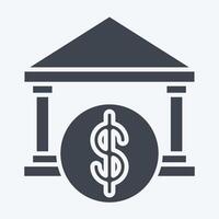 ícone empréstimo gerenciamento. relacionado para finança e imposto símbolo. glifo estilo. simples Projeto ilustração vetor