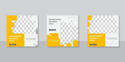 banner web quadrado de promoção minimalista para móveis de mídia social ou venda de moda vetor