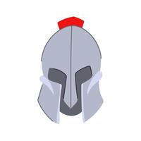 Guerreiro espartano capacete desenho animado ilustração vetor