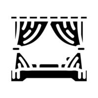 marquise cama ao ar livre mobília glifo ícone ilustração vetor