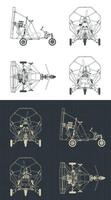 ultraleve triciclo aeronave plantas vetor