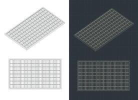 solar painel plantas vetor