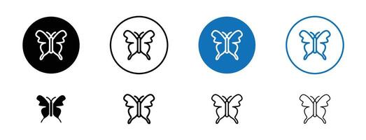 conjunto de ícones de borboleta vetor