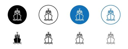conjunto de ícones de navio vetor