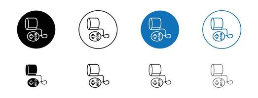 esfigmomanômetro ícone conjunto vetor