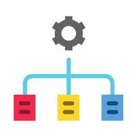 ícone plano de fluxo de trabalho vetor