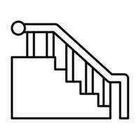 ícone de linha de escada vetor