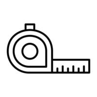 ícone de linha de fita métrica vetor