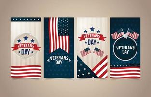 modelo de banners do dia do veterano dos EUA vetor