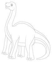 único dinossauro coloração página para crianças. dinossauro coloração livro página para crianças vetor