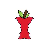 maçã fruta ícone logotipo vetor