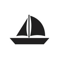 barco a vela ícone logotipo vetor