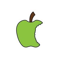 maçã fruta ícone logotipo vetor
