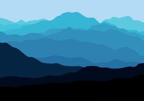 panorama montanhas ilustração dentro plano Projeto para fundo. vetor