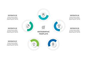 criativo conceito para infográfico com 5 passos, opções, partes ou processos. o negócio dados visualização. vetor