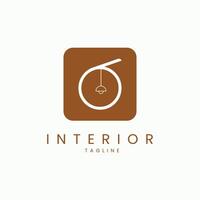 interior minimalista mobília o negócio companhia logotipo vetor