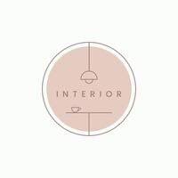 interior minimalista mobília o negócio companhia logotipo vetor