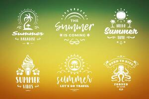 verão feriados tipografia inspirado citações ou provérbios Projeto vetor
