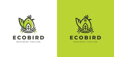 eco pássaro logotipo Projeto vetor