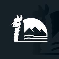 alpaca logotipo em isolado fundo v71 vetor