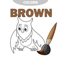 coruja de personagem de desenho animado. livro de colorir isolado de vetor. contorno em um branco vetor