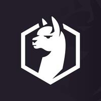 alpaca logotipo em isolado fundo v21 vetor