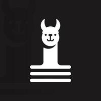 alpaca logotipo em isolado fundo v20 vetor