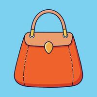 senhora lindo Bolsa ou saco ilustração. beleza moda objetos ícone conceito. Novo chegada mulheres tarde evento Bolsa Projeto. vetor