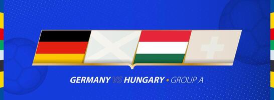 Alemanha - Hungria futebol Combine ilustração dentro grupo uma. vetor