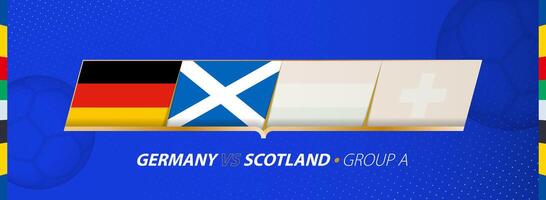 Alemanha - Escócia futebol Combine ilustração dentro grupo uma. vetor