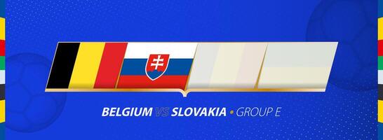 Bélgica - Eslováquia futebol Combine ilustração dentro grupo e. vetor