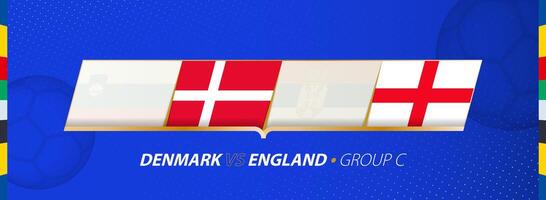 Dinamarca - Inglaterra futebol Combine ilustração dentro grupo c. vetor