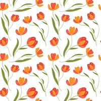 desatado padronizar com Primavera flores colorida floral ilustração em branco fundo. vetor