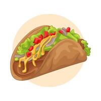 ilustração do tacos vetor